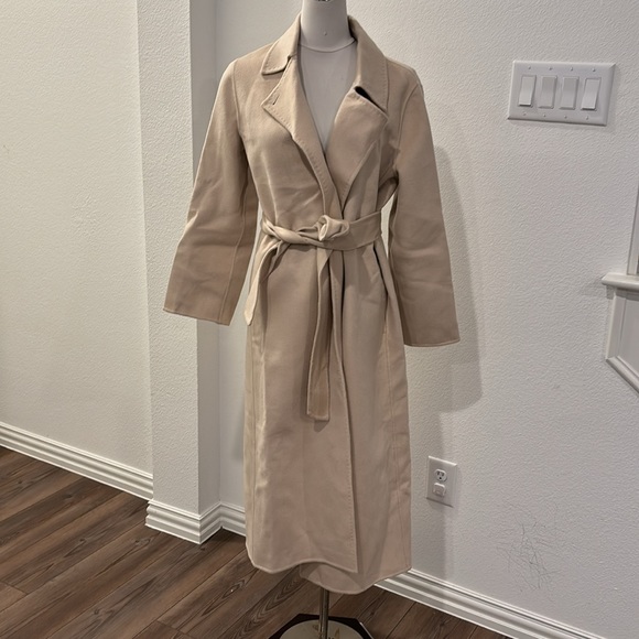 Silk Maison LONG WOOL WRAP COAT in M - Picture 2 of 9